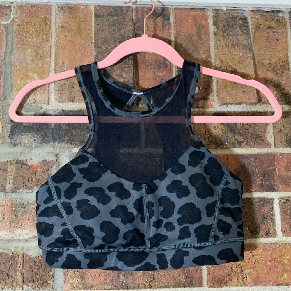 Black and Gray LuLuLemon Sports bra